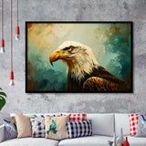 Bald Eagle Portraint Painting Art, Framed Art Print Wall Decor, Picture Framed Painting Art