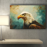 Bald Eagle Portraint Painting Art, Canvas Print Wall Art Home Decor, Painting Canvas Art Print