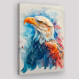 Bald Eagle Portrait Head Watercolor Painting, Canvas Prints Wall Art Decor, Painting Canvas