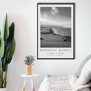 Bandon Dunes Golf Courses at Bandon, Oregon, Golf Art Print, Floating Frame, Framed Canvas Print Wall Art