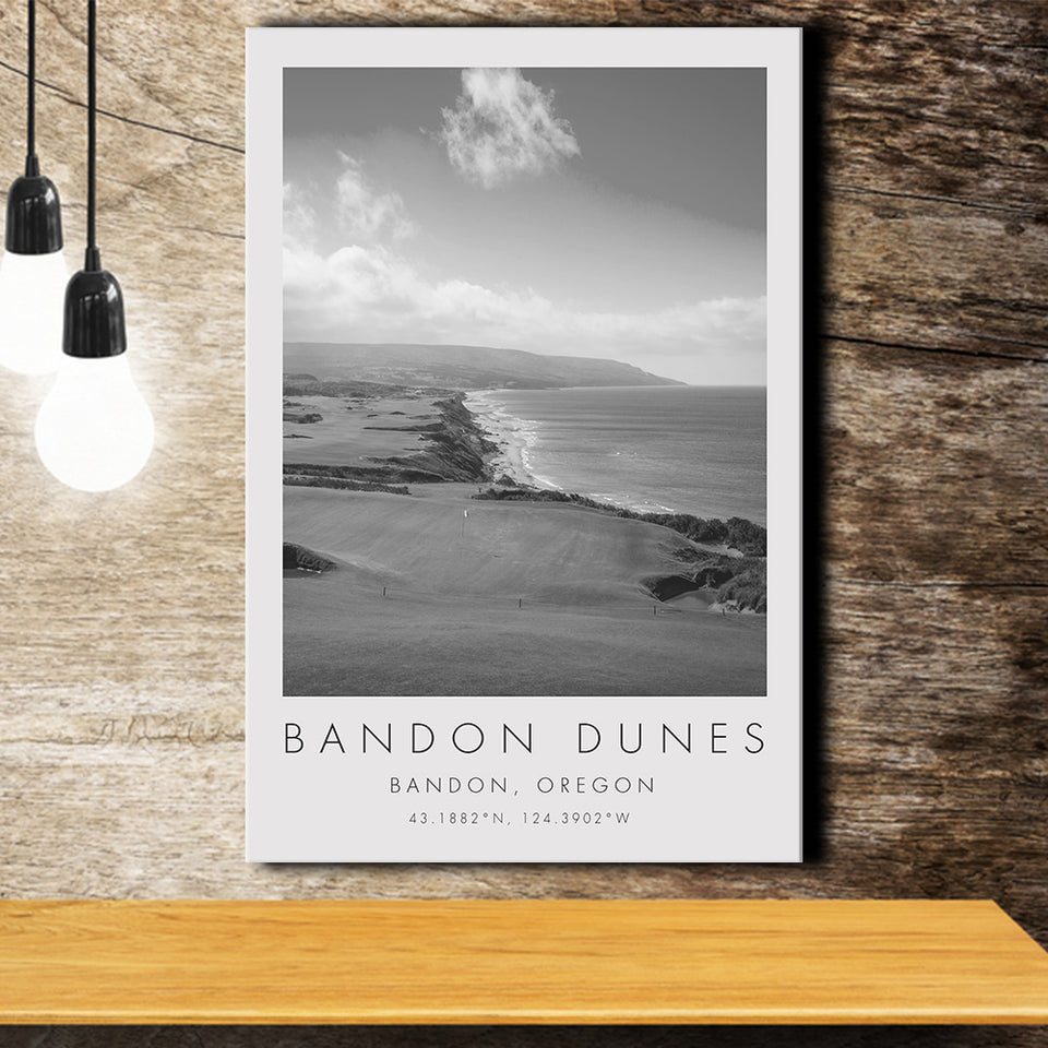 Bandon Dunes Golf Courses at Bandon, Oregon, Golf Art Print, Gift for him, Canvas Print Wall Art