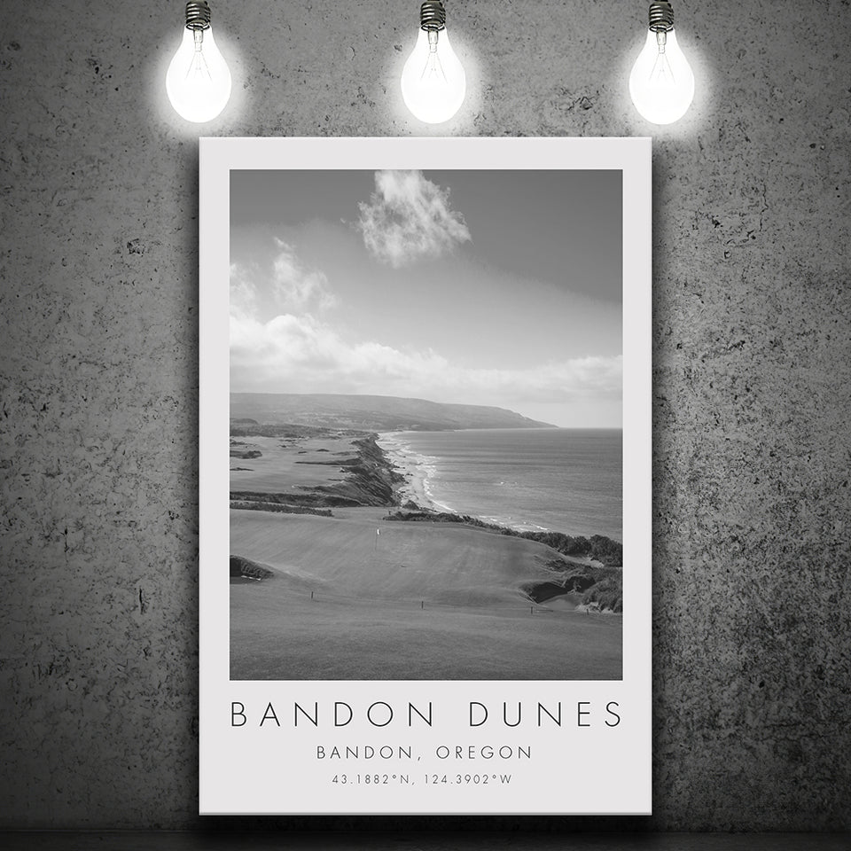 Bandon Dunes Golf Courses at Bandon, Oregon, Golf Art Print, Gift for him, Canvas Print Wall Art