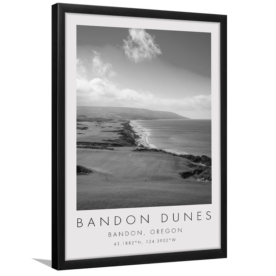 Bandon Dunes Golf Courses at Bandon, Oregon, Golf Art, Gift for him, Framed Art Print Wall Decor