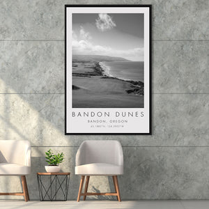 Bandon Dunes Golf Courses at Bandon, Oregon, Golf Art Print, Floating Frame, Framed Canvas Print Wall Art