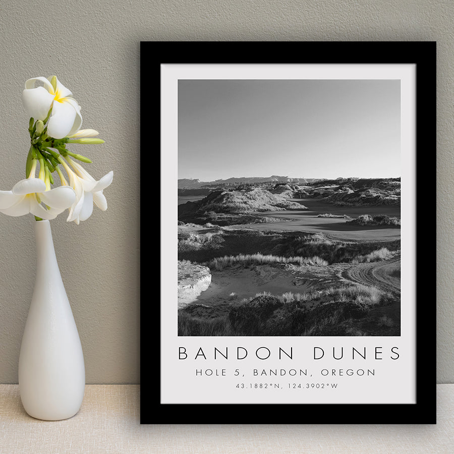 Bandon Dunes Hole 05, Bandon, Oregon, Golf Art, Gift for him, Framed Art Print Wall Decor