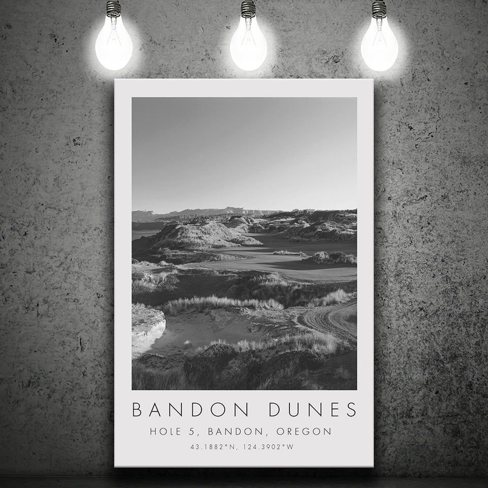 Bandon Dunes Hole 05, Bandon, Oregon, Golf Art Print, Gift for him, Canvas Print Wall Art