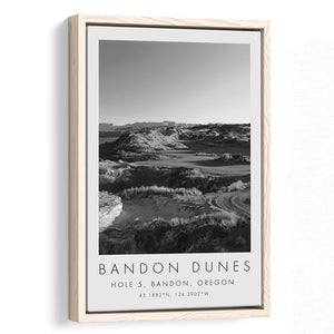 Bandon Dunes Hole 05, Bandon, Oregon, Golf Art Print, Floating Frame, Framed Canvas Print Wall Art