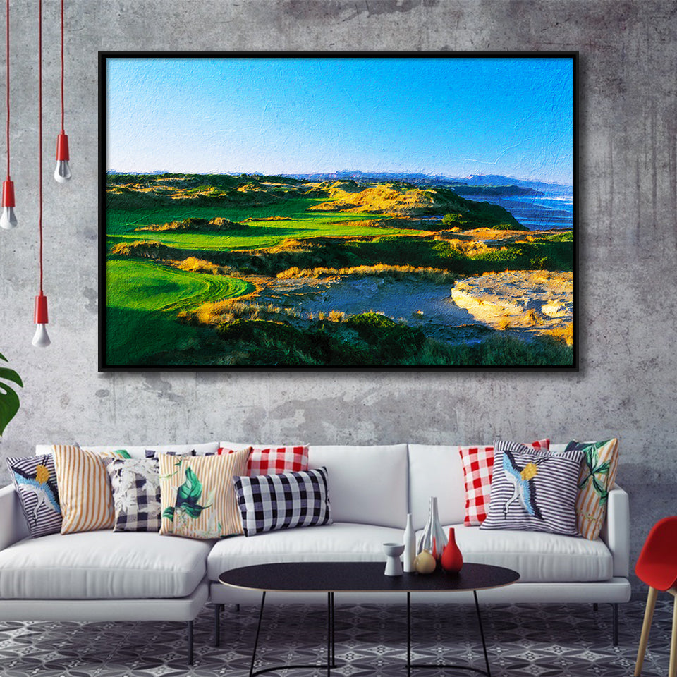 Bandon Dunes Hole 05, Bandon, Oregon, Golf Art Print, Gift for him, Framed Canvas Prints Wall Art