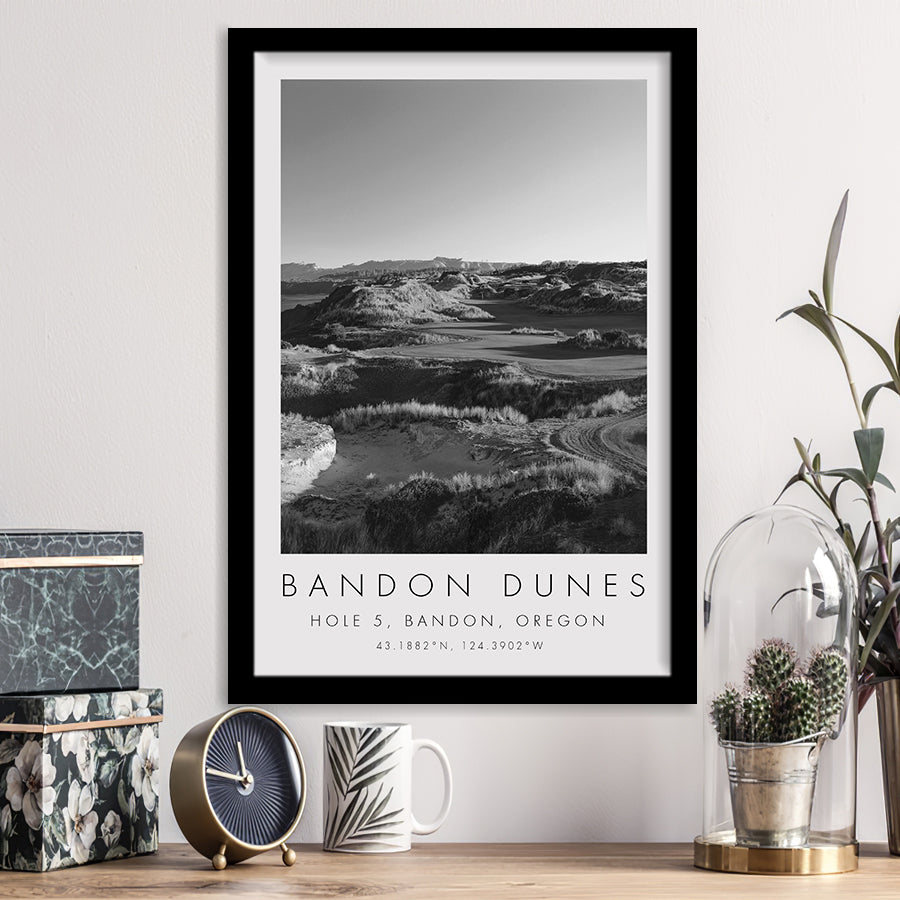 Bandon Dunes Hole 05, Bandon, Oregon, Golf Art, Gift for him, Framed Art Print Wall Decor