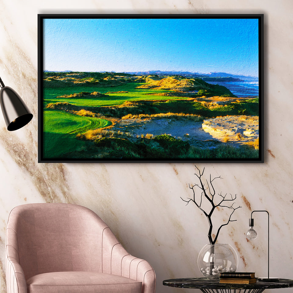 Bandon Dunes Hole 05, Bandon, Oregon, Golf Art Print, Gift for him, Framed Canvas Prints Wall Art