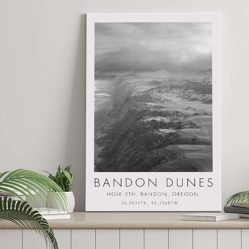Bandon Dunes Hole 05 V2, Bandon, Oregon, Golf Art Print, Gift for him, Canvas Print Wall Art