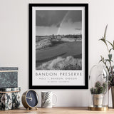 Bandon Preserve Golf Course, Hole 1 - Rainbow, Golf Art, Gift for him, Framed Art Print Wall Decor