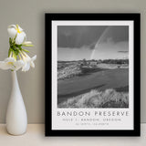 Bandon Preserve Golf Course, Hole 1 - Rainbow, Golf Art, Gift for him, Framed Art Print Wall Decor