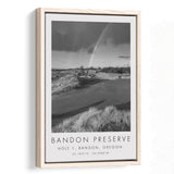 Bandon Preserve Golf Course, Hole 1 - Rainbow, Golf Art Print, Floating Frame, Framed Canvas Print Wall Art