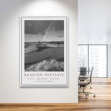 Bandon Preserve Golf Course, Hole 1 - Rainbow, Golf Art Print, Floating Frame, Framed Canvas Print Wall Art