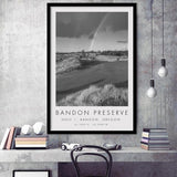 Bandon Preserve Golf Course, Hole 1 - Rainbow, Golf Art, Gift for him, Framed Art Print Wall Decor