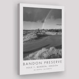 Bandon Preserve Golf Course, Hole 1 - Rainbow, Golf Art Print, Gift for him, Canvas Print Wall Art