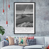 Bandon Preserve Golf Course, Hole 1 - Rainbow, Golf Art, Gift for him, Framed Art Print Wall Decor