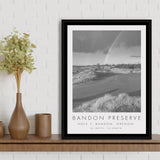 Bandon Preserve Golf Course, Hole 1 - Rainbow, Golf Art Print, Floating Frame, Framed Canvas Print Wall Art