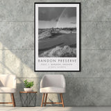 Bandon Preserve Golf Course, Hole 1 - Rainbow, Golf Art Print, Floating Frame, Framed Canvas Print Wall Art