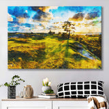 Bandon Preserve Golf Course In Sunset - Hole 11, Golf Art Print, Gift for him, Canvas Prints Wall Art