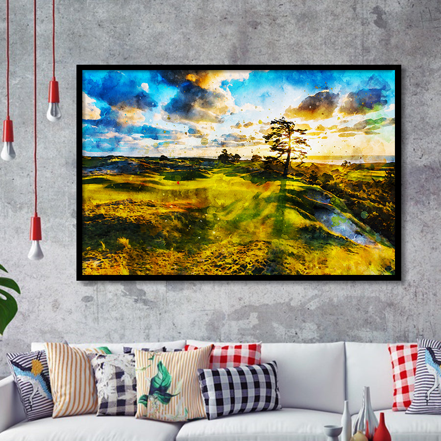 Bandon Preserve Golf Course In Sunset - Hole 11, Golf Art, Gift for him, Framed Art Prints Wall Decor