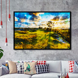 Bandon Preserve Golf Course In Sunset - Hole 11, Golf Art, Gift for him, Framed Art Prints Wall Decor