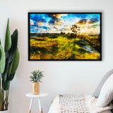 Bandon Preserve Golf Course In Sunset - Hole 11, Golf Art Print, Gift for him, Framed Canvas Prints Wall Art