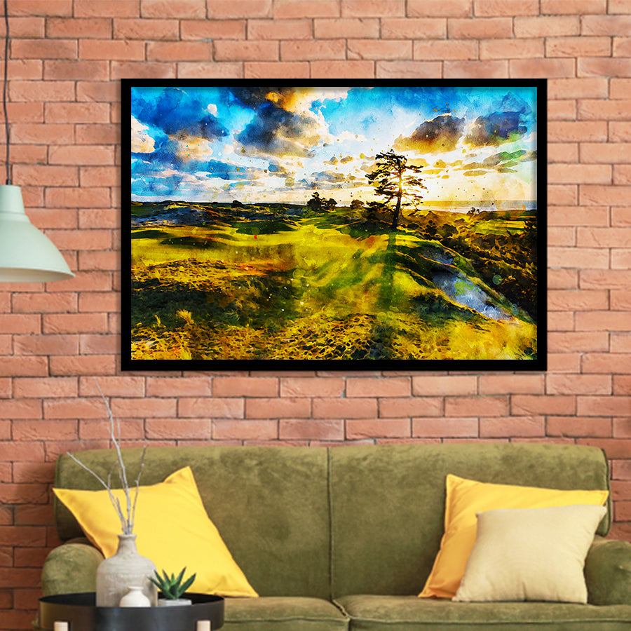 Bandon Preserve Golf Course In Sunset - Hole 11, Golf Art, Gift for him, Framed Art Prints Wall Decor