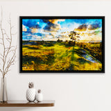 Bandon Preserve Golf Course In Sunset - Hole 11, Golf Art Print, Gift for him, Framed Canvas Prints Wall Art