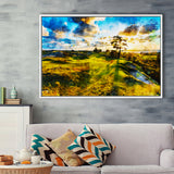 Bandon Preserve Golf Course In Sunset - Hole 11, Golf Art Print, Gift for him, Framed Canvas Prints Wall Art