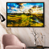 Bandon Preserve Golf Course In Sunset - Hole 11, Golf Art Print, Gift for him, Framed Canvas Prints Wall Art