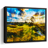Bandon Preserve Golf Course In Sunset - Hole 11, Golf Art Print, Gift for him, Framed Canvas Prints Wall Art