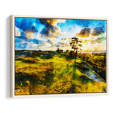 Bandon Preserve Golf Course In Sunset - Hole 11, Golf Art Print, Gift for him, Framed Canvas Prints Wall Art