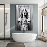 Basset Hound Canvas Prints Wall Art, Bathroom Art Print, Basset Hound Photo