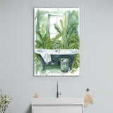 Botanical Tropical Leave Canvas Prints Wall Art, Bathroom Art Decor,