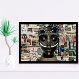 Beauty Woman African American Majestic Mixed Art, Painting Art, Framed Art Print Wall Art Home Decor