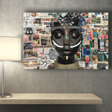 Beauty Woman African American Majestic Mixed Art, Art Print, Canvas Print Wall Art Home Decor