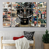 Beauty Woman African American Majestic Mixed Art, Extra Large Canvas, Canvas Print Wall Art Decor