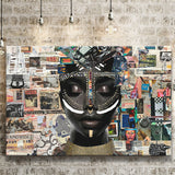 Beauty Woman African American Majestic Mixed Art, Art Print, Canvas Print Wall Art Home Decor