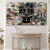 Beauty Woman African American Majestic Mixed Art, Extra Large Canvas, Canvas Print Wall Art Decor
