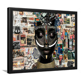 Beauty Woman African American Majestic Mixed Art, Painting Art, Framed Art Print Wall Art Home Decor
