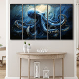 Big Kraken In The Sea Ocean Acrylic Painting, Extra Large Canvas, Canvas Print Wall Art Decor