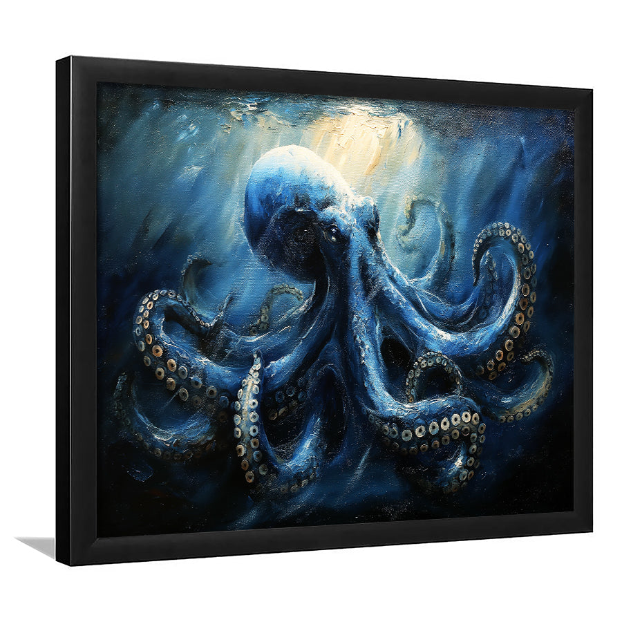 Big Kraken In The Sea Ocean Acrylic Painting, Painting Art, Framed Art Print Wall Art Home Decor