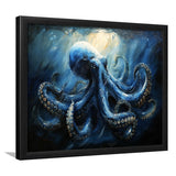 Big Kraken In The Sea Ocean Acrylic Painting, Painting Art, Framed Art Print Wall Art Home Decor