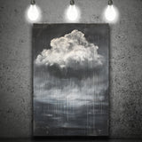 Big White Cloud Raining Below And Storming Oil Paint, Canvas Painting, Canvas Print Wall Art Decor