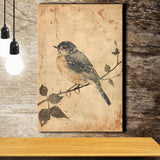 Bird Sketch  Vintage Style Painting, Canvas Prints Wall Art Home Decor, Painting Canvas Art