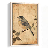 Bird Sketch  Vintage Style Painting, Framed Canvas Prints Wall Art Decor, Floarting Frame Painting Canvas Art
