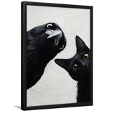 Black Cat & Crow Halloween Wall Art, Witchy Print, Spooky Season Dark Academia Decor, Framed Art Print, Fine Art Wall Decor