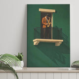 Bold Minimalist Sage Green Afrocentric, Jazz Wall Art, Aesthetic Home Decor Painting, Canvas Print Wall Art, Wall Decor